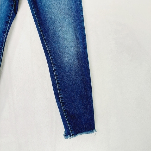 Lucky Brand Blue Denim Cotton Fried Hem Slim Light Wash Jeans P685 - Picture 3 of 11